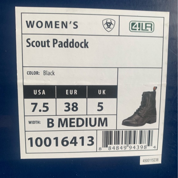 NWT- Ariat Woman’s Scout Lace Paddock Boot-10016413- Size 7.5B - Picture 5 of 5